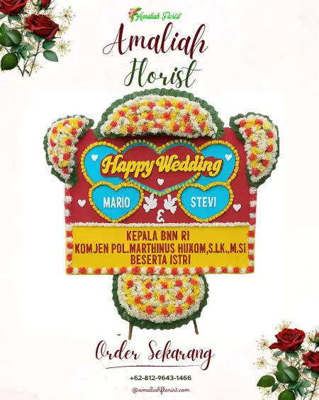 Papan Bunga Pernikahan Prabu